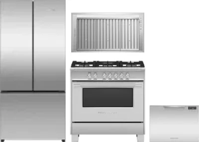 4 Piece Package Includes Refrigerator, Range, Hood And Dishwasher